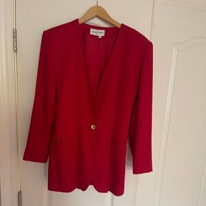 Vintage Red Long Blazer